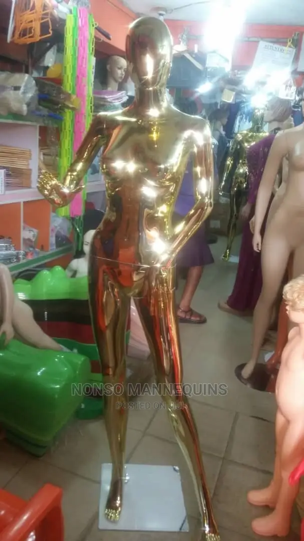 High Quality Gold Chrome Mannequins Male And Female