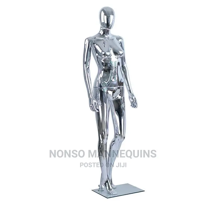 Female Silver Chrome Mannequins