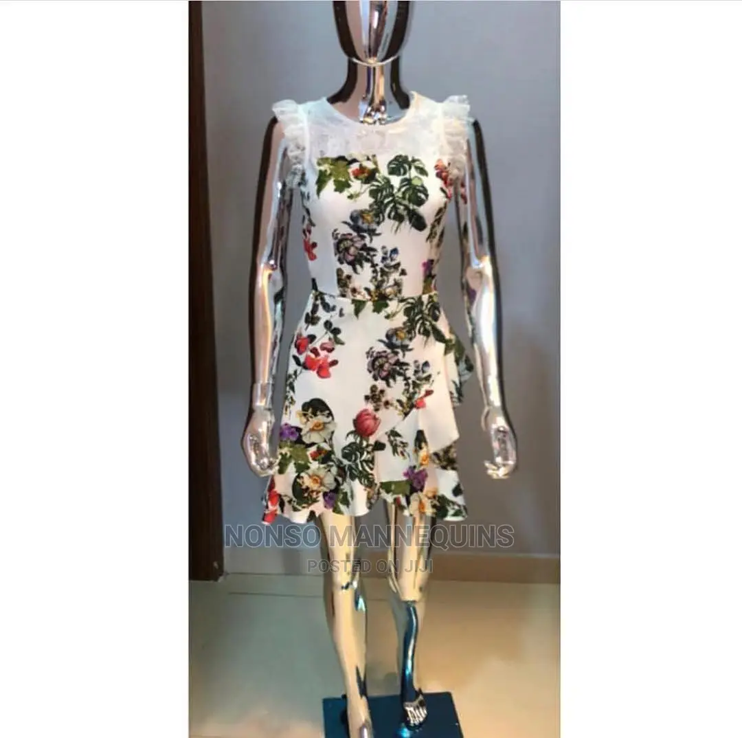 Female Silver Chrome Mannequins