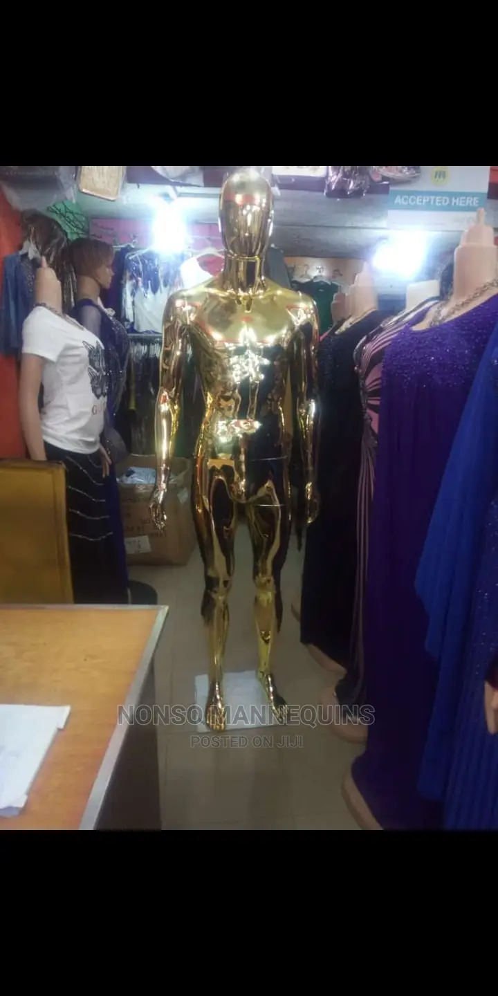 Male and Female Chrome Windows Display Mannequins