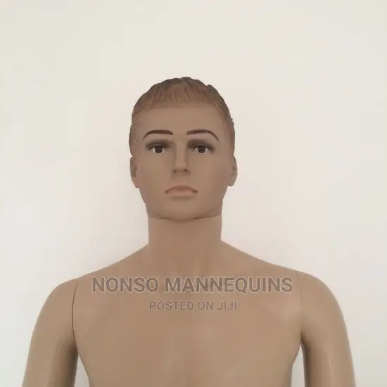 Skin Man Mannequin With Moulded Wig for Window Display