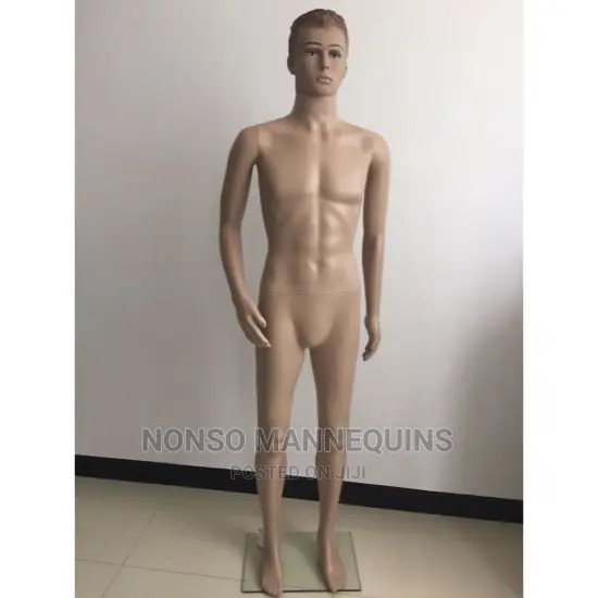 Skin Man Mannequin With Moulded Wig for Window Display