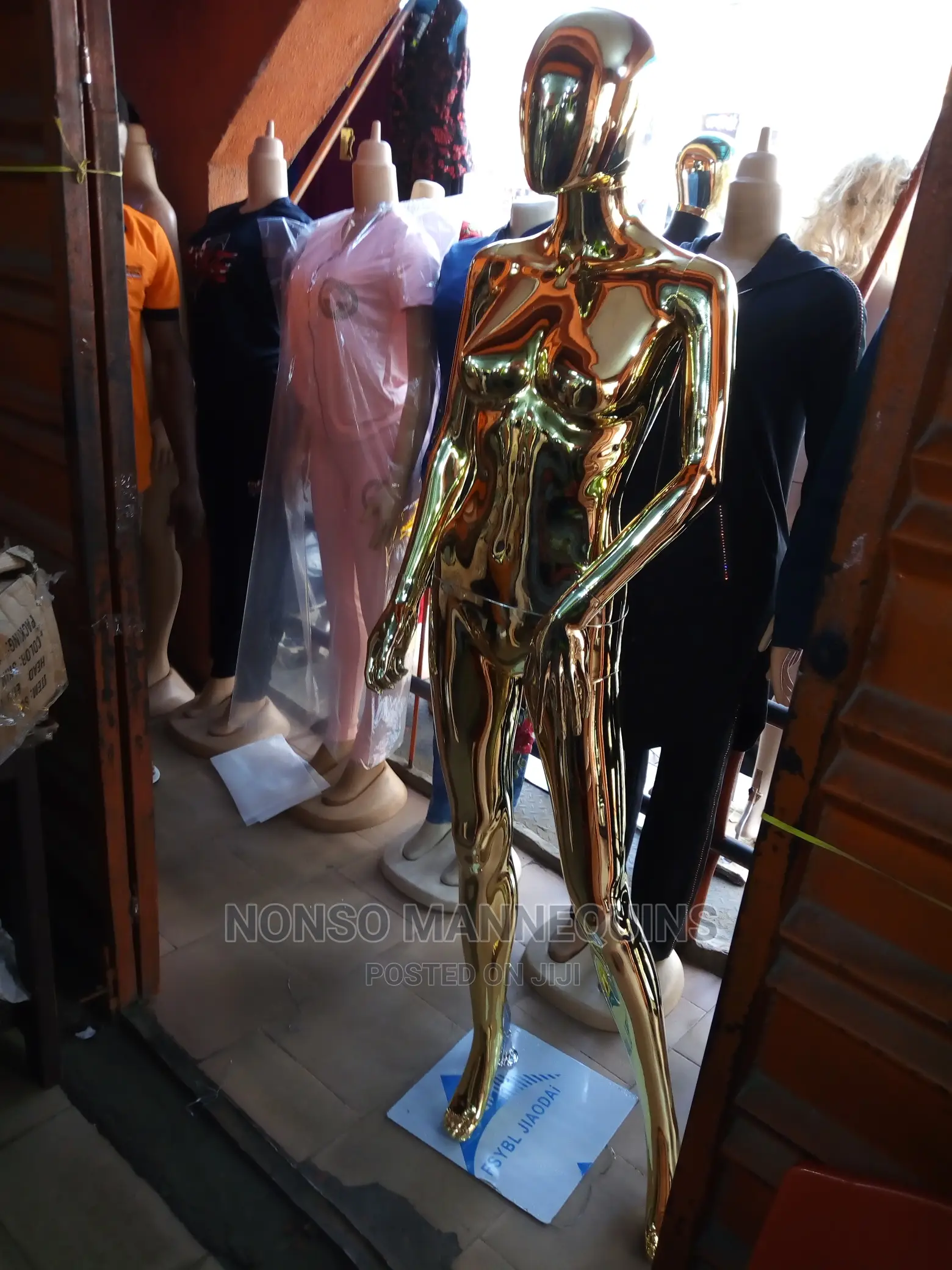 Chrome Gold Female Mannequin With Different Poses Available