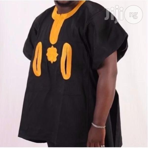 Men's Traditional Dansiki Wear - Black