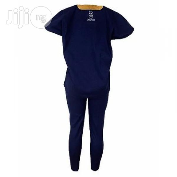 Navy Blue Asukuo Dansiki With Gold Embroidery for Her