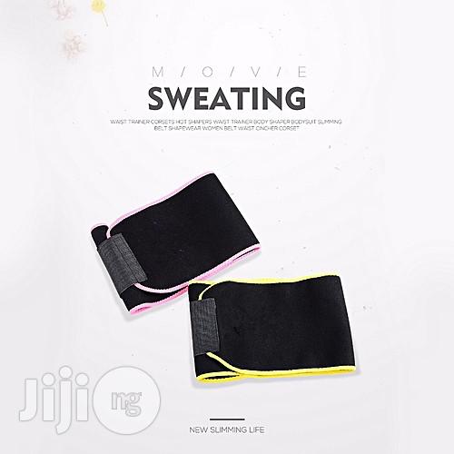 Unisex Sport Body-shaping Bellyband Sexy Underwear Sweat Absorbing Corset Abdomen Belt Color:Yellow Size:L Generic