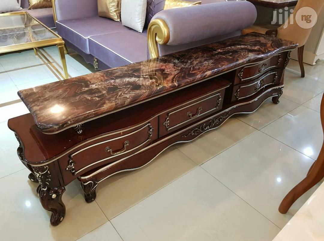 Antique/Royal Marble Tv Stand