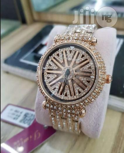 Exotic Dimini Rotary Men's Iced Out Watch - Rose Gold