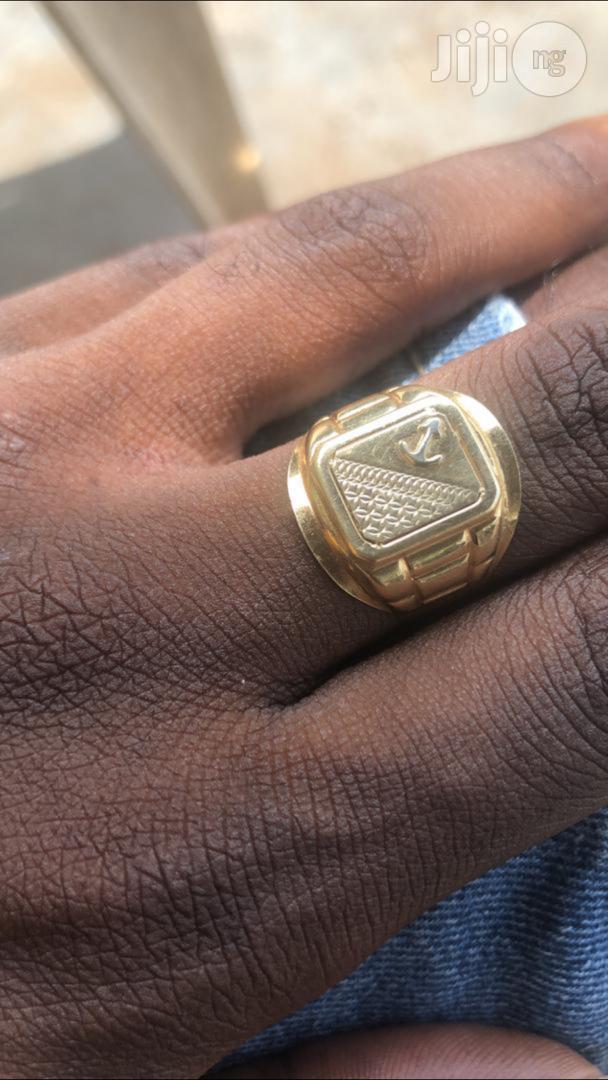 Solid 18karat Gold Ring Anchor Logo Design