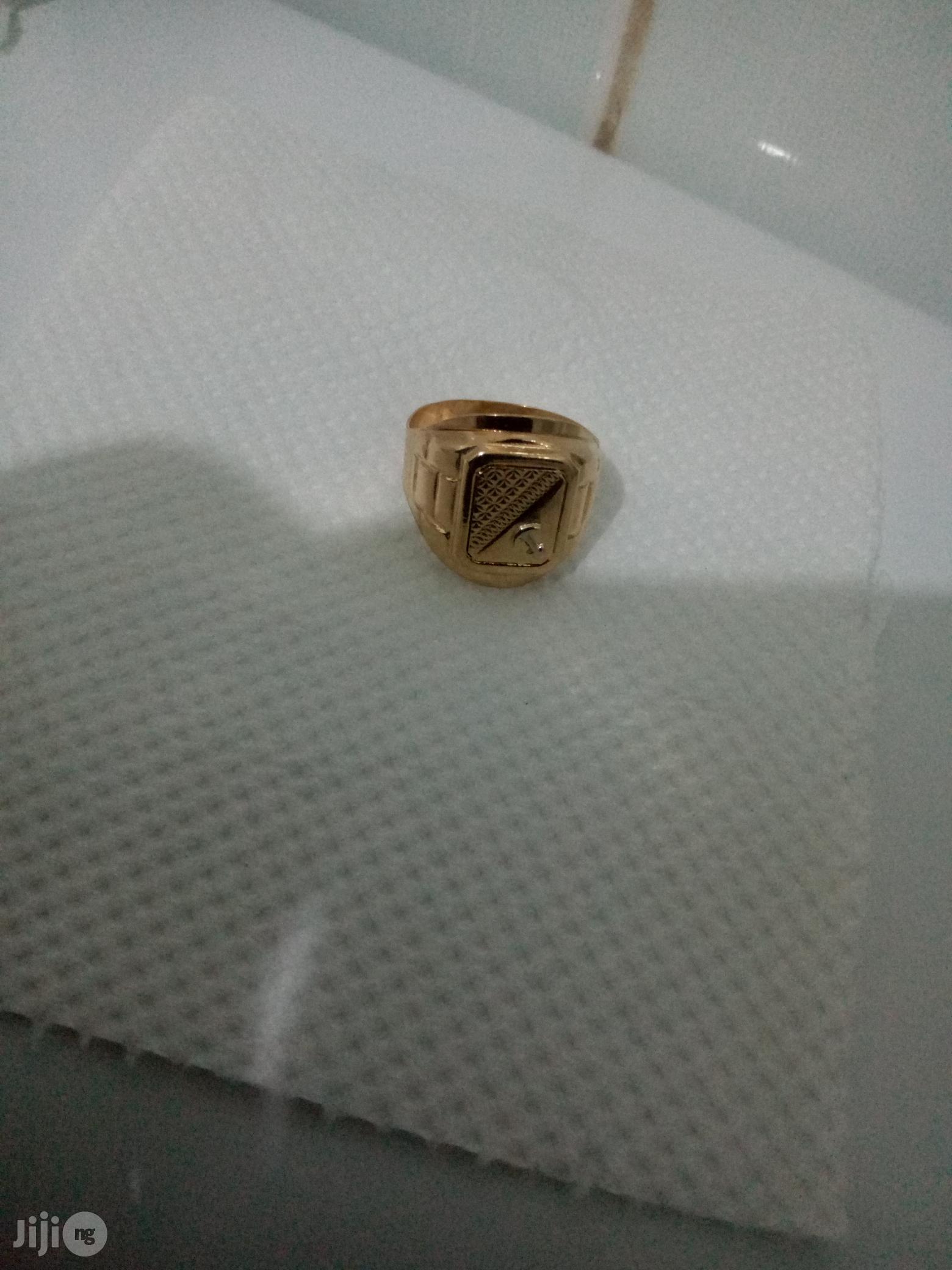 Solid 18karat Gold Ring Anchor Logo Design