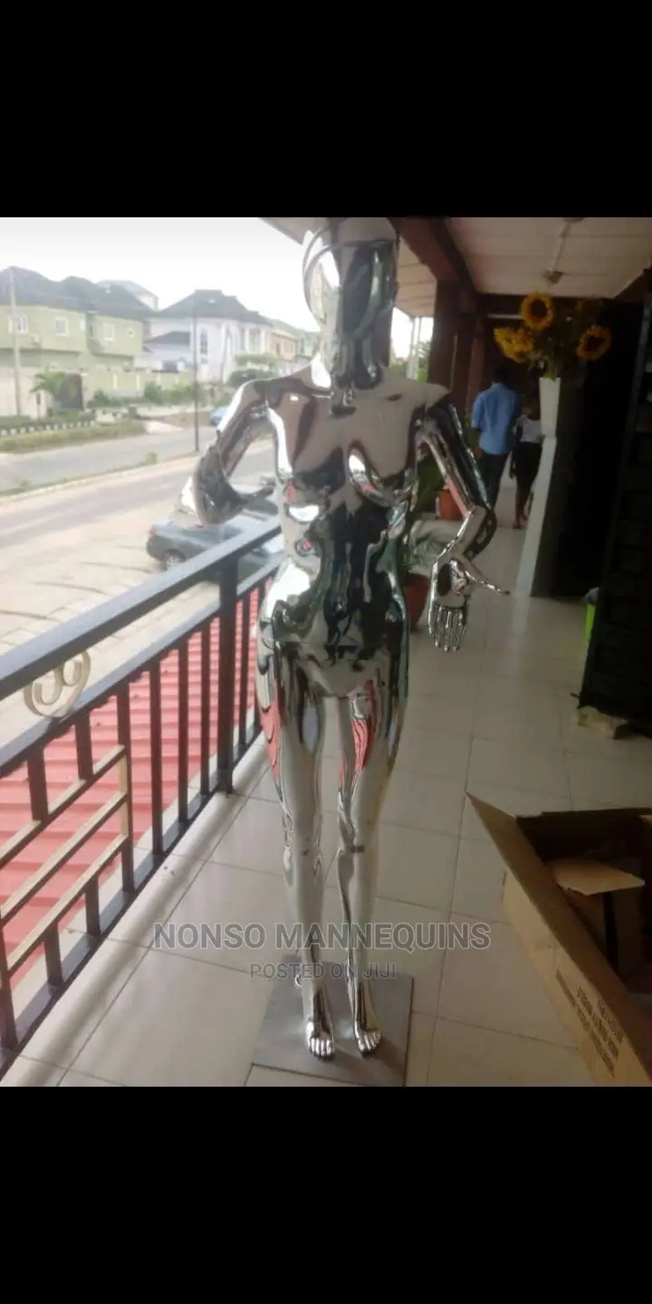 Gold Chrome and Silver Chrome Female Display Mannequin