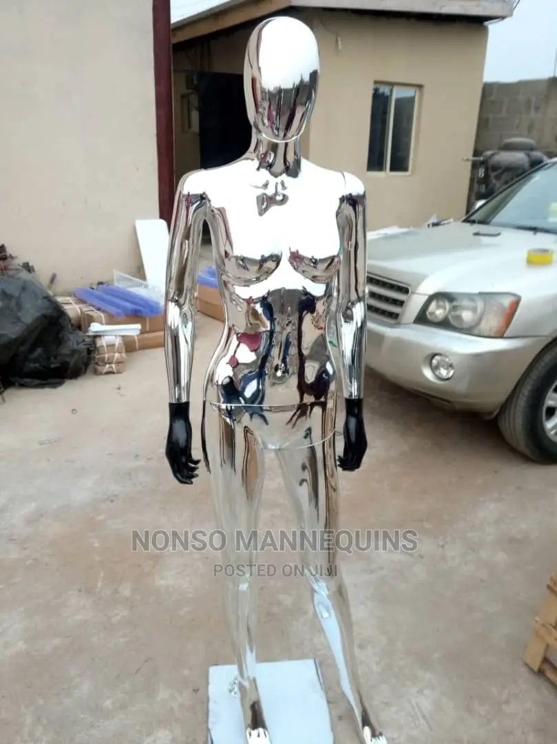 High Quality Silver Chrome Female Display Mannequin