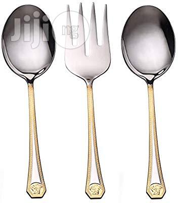 18/10 Surgical Stainless Steel, 24K Gold-Plated 84pcs With Wooden