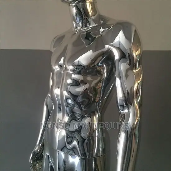 Chrome Silver Colour Muscle Man Mannequin