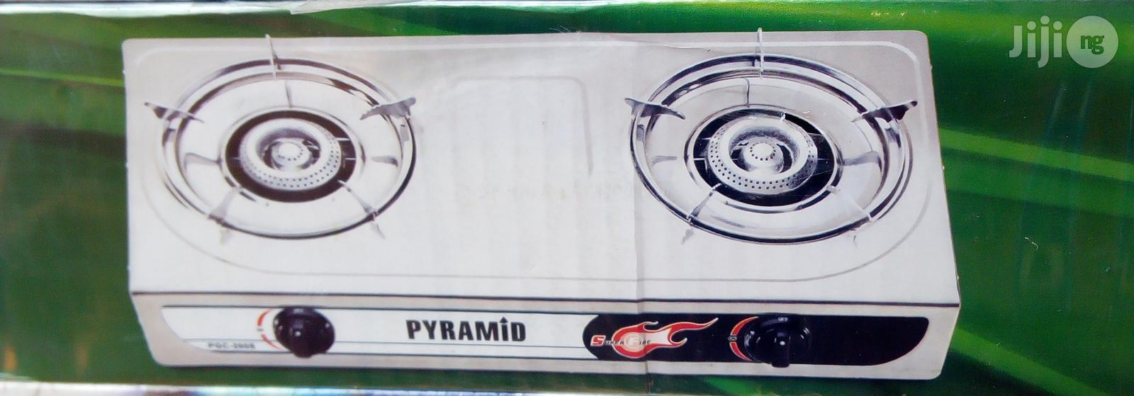 Pyramid Double Burner Gas Cooker Stainless