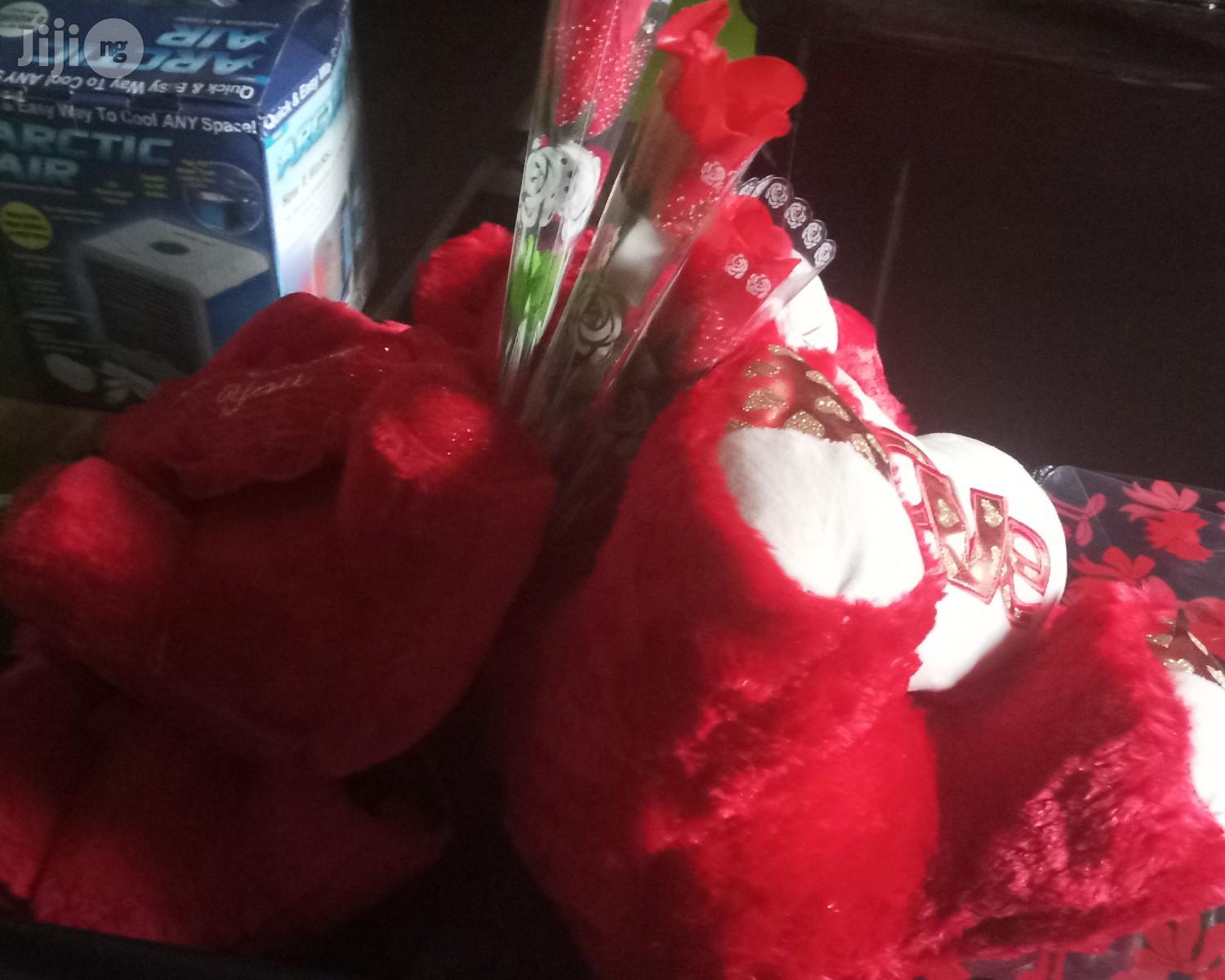 Valentine Combo (Teddy Bear And Rose Flower)