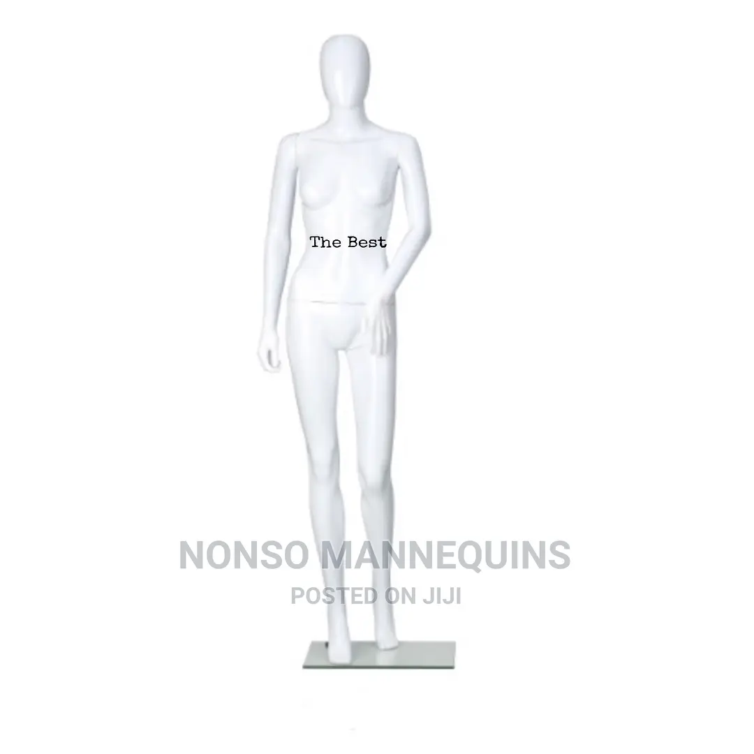 High Quality Female Glossy White Fibre Display Mannequin