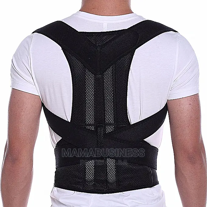 Adjustable Posture Corrector Back Brace Support Belt - Black