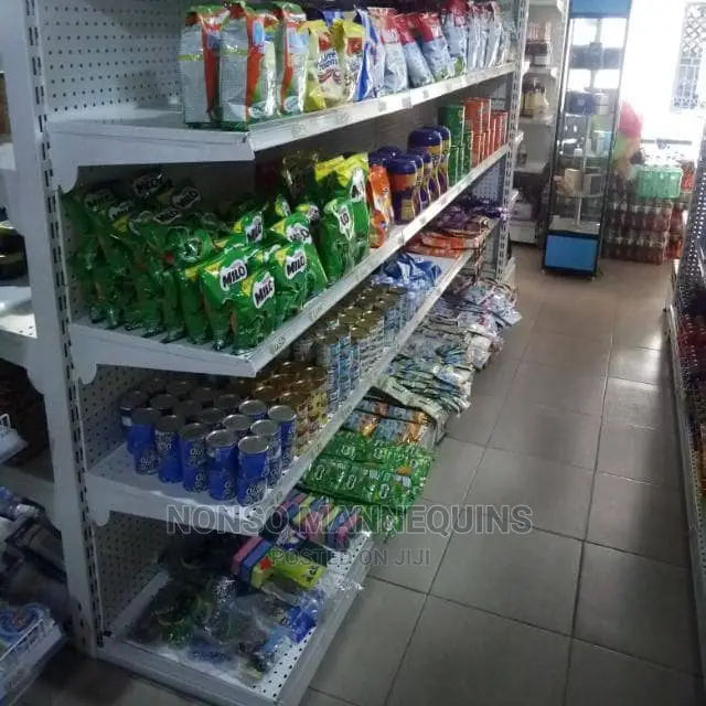 Pufurated Supermarket Shelves For Display