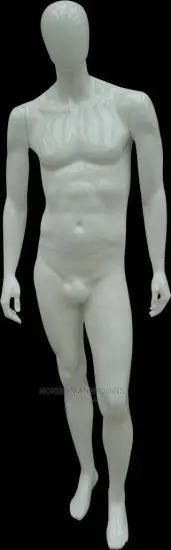 Egg Face Female Male Display Glossy White Mannequins