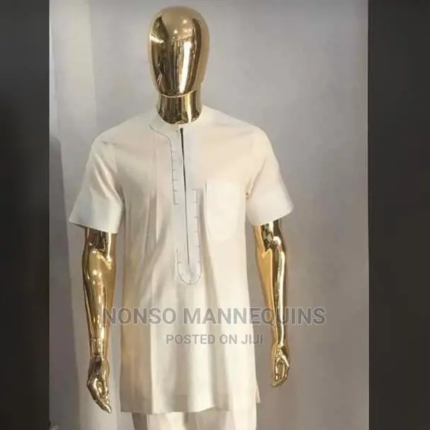 Gold and Glossy Black Female and Male Display Mannequins