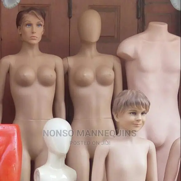 Sizes of Female Plastic Female and Male Mannequins