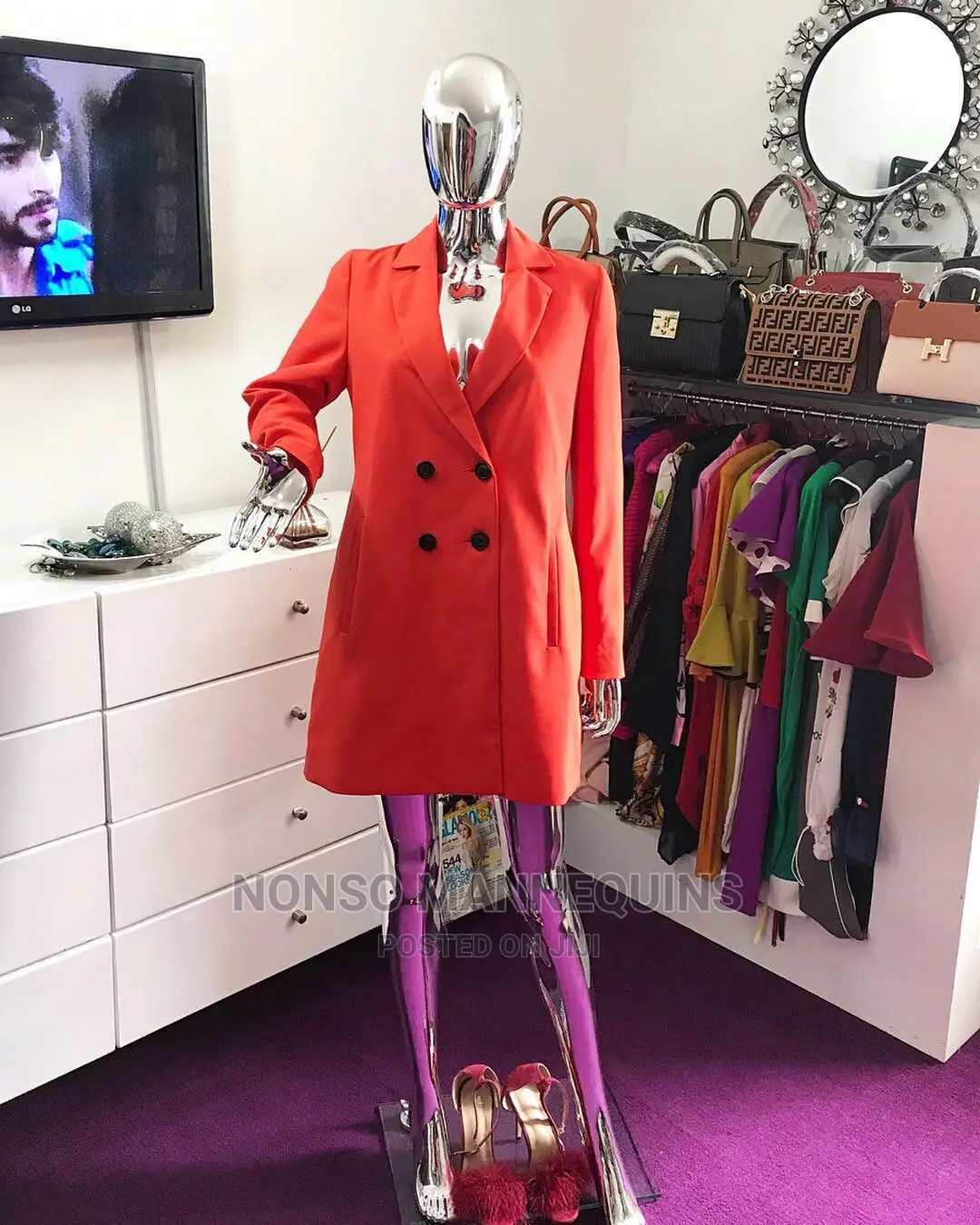 New Imported Female Silver And Gold Chrome Mannequins