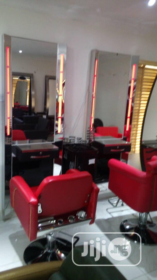 Salon Mirror & Chair