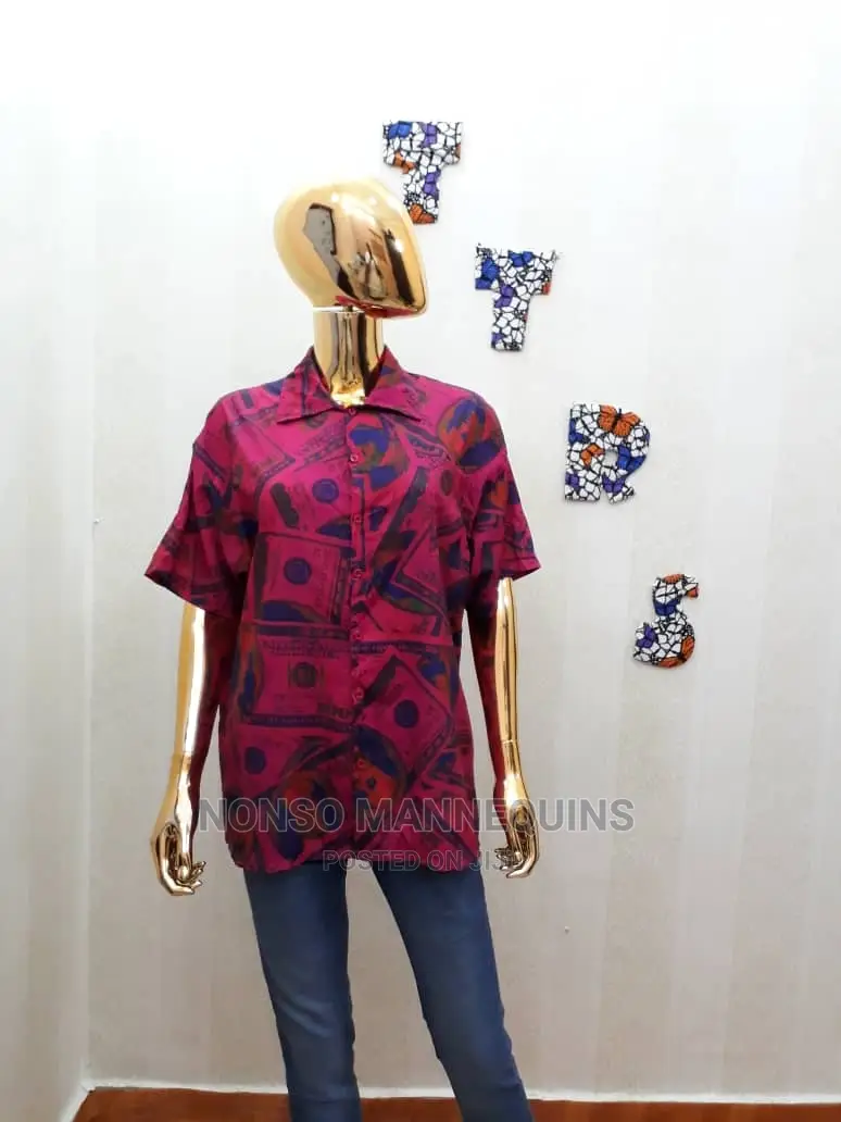 P45 Face Female Gold Chrome and Silver Male Mannequin