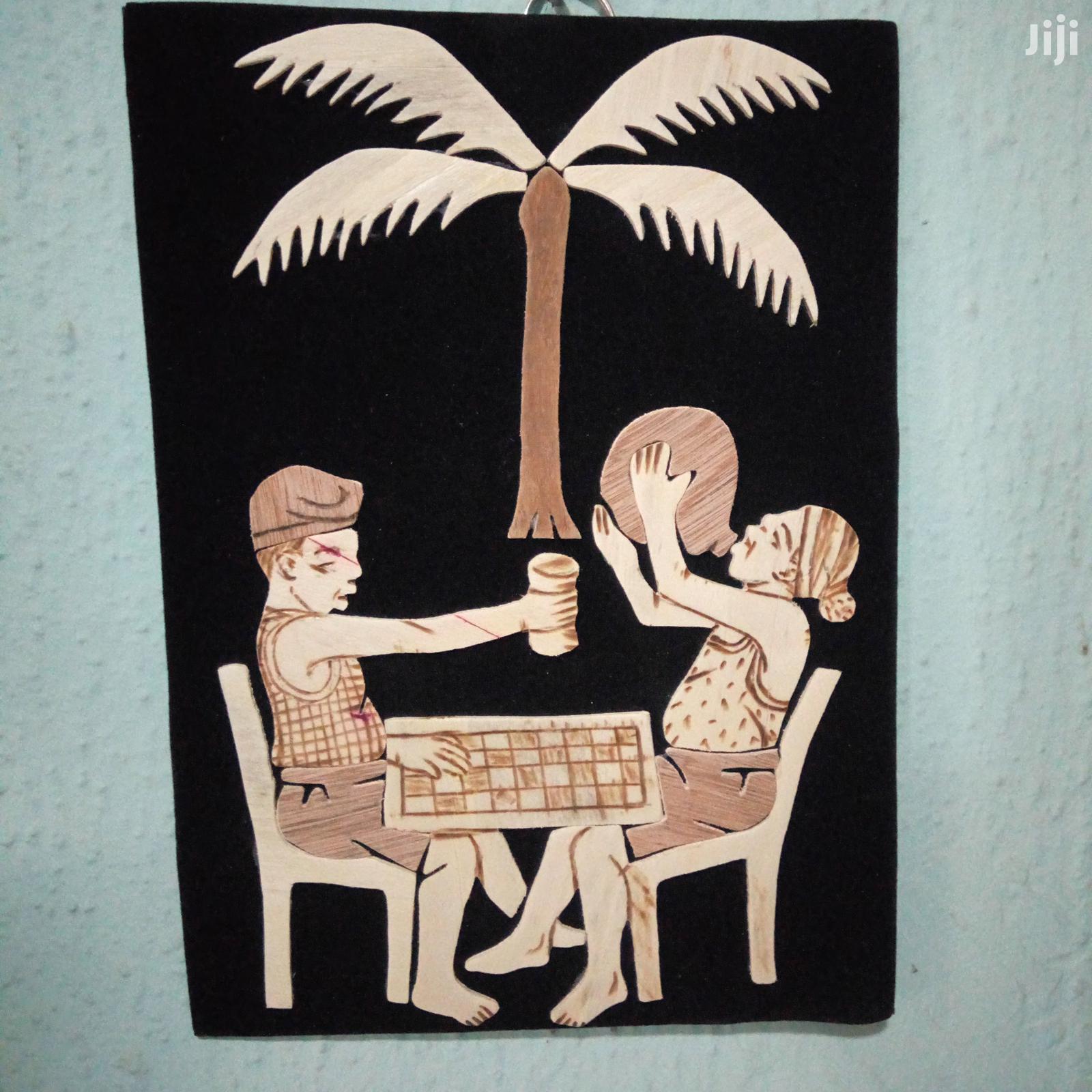 Handmade Art Work Of An African Couple's Day Out