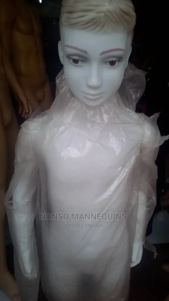 Male Pure White Kid Complete Body Display Mannequin