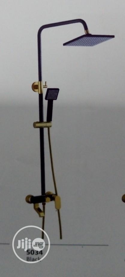 Black and Gold Shower Set