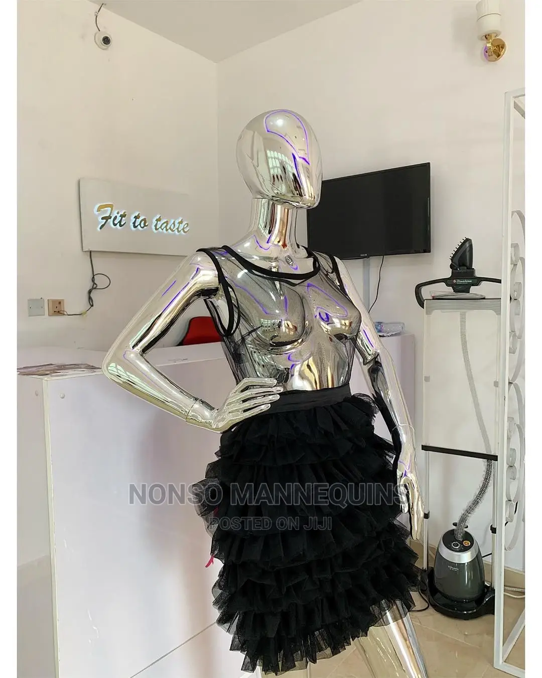 Silver Chrome Small Size Female Mannequins