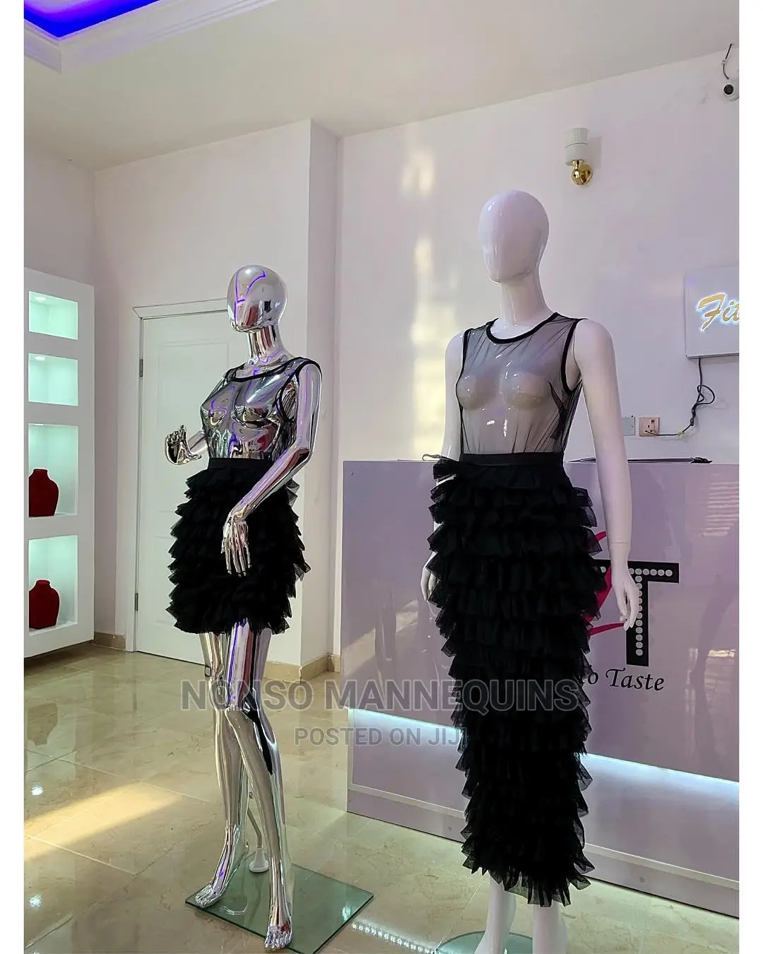 Silver Chrome Small Size Female Mannequins