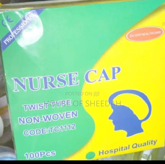 Nurse Cap Hairnets Box Of 100 Pcs Non-woven Round Hat Dust Cap