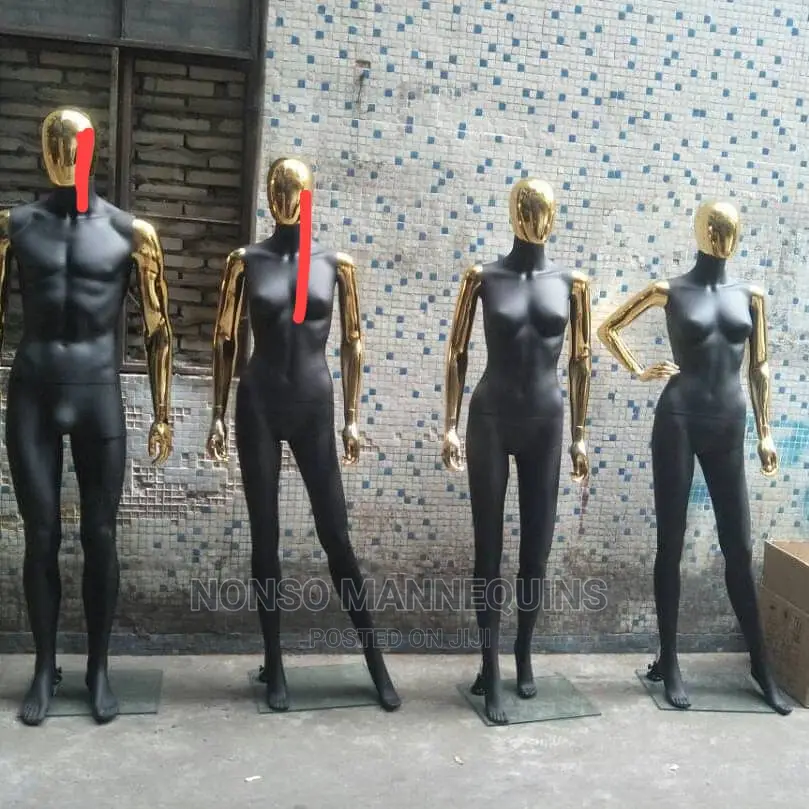 Matt Gold and Black Hand Mixed Mannequin Display