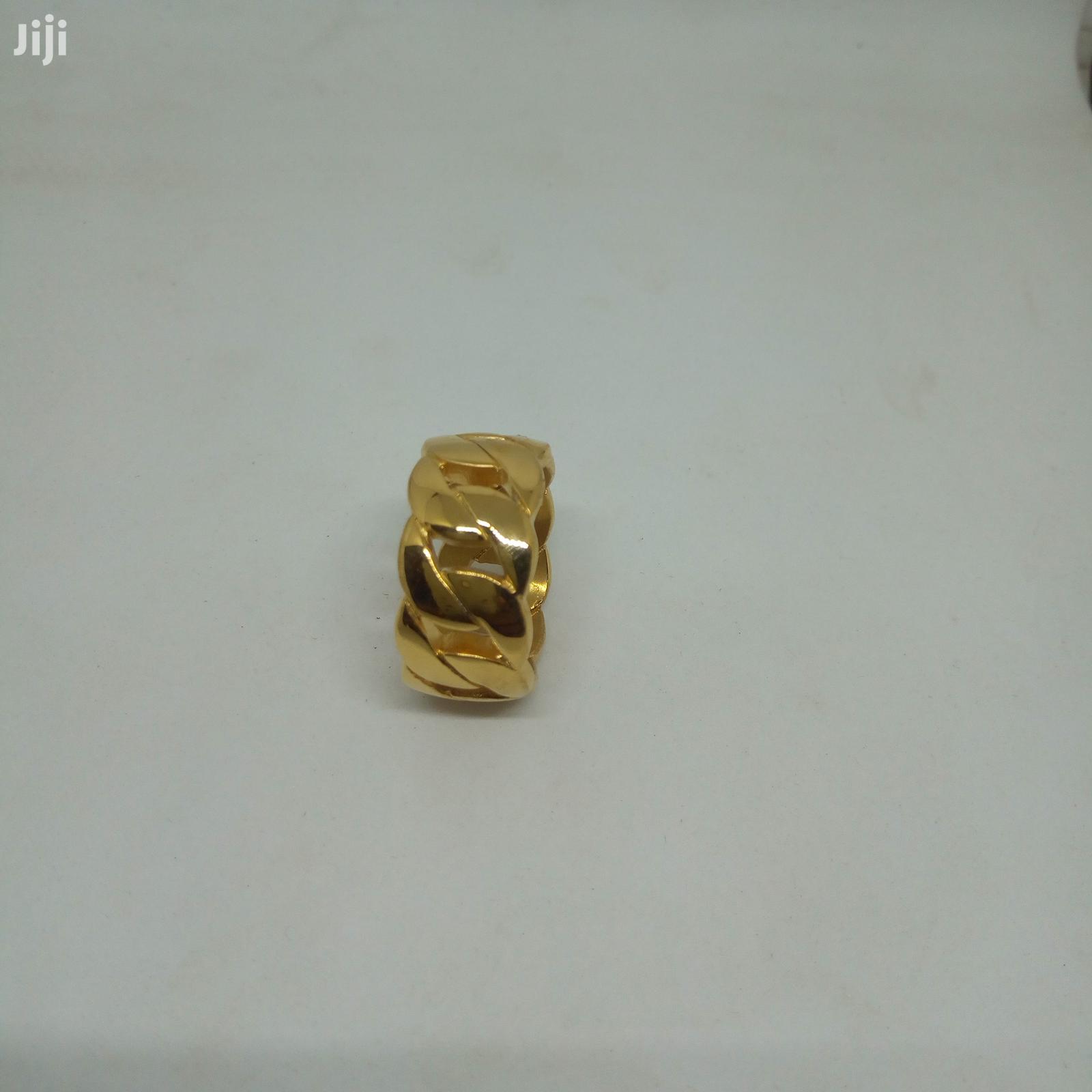 Men's Cuban Fashion Ring - Gold