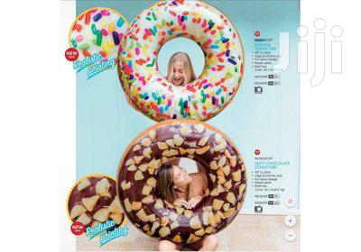 Inflatable Swim Donut Ring Tube Float - Nutty Chocolate,