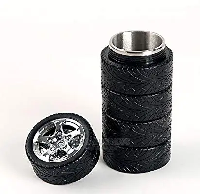 Stainless Steel Tyre-Shaped Mug