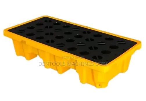2 Oil Drum Spill Containment Pallet With Drain