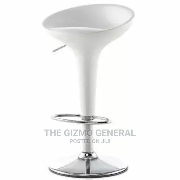 Swivel Adjustable Bar Stool - White