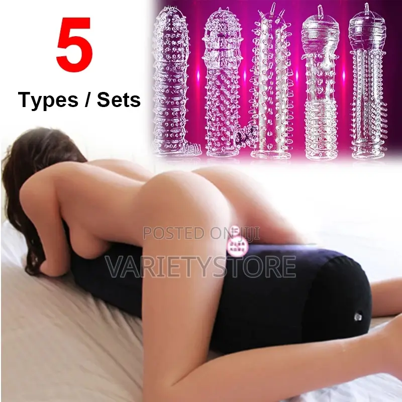 5 In 1 Reusable Penis Extender/Delay Sleeve Condom