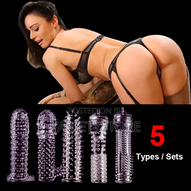 5 In 1 Reusable Penis Extender/Delay Sleeve Condom