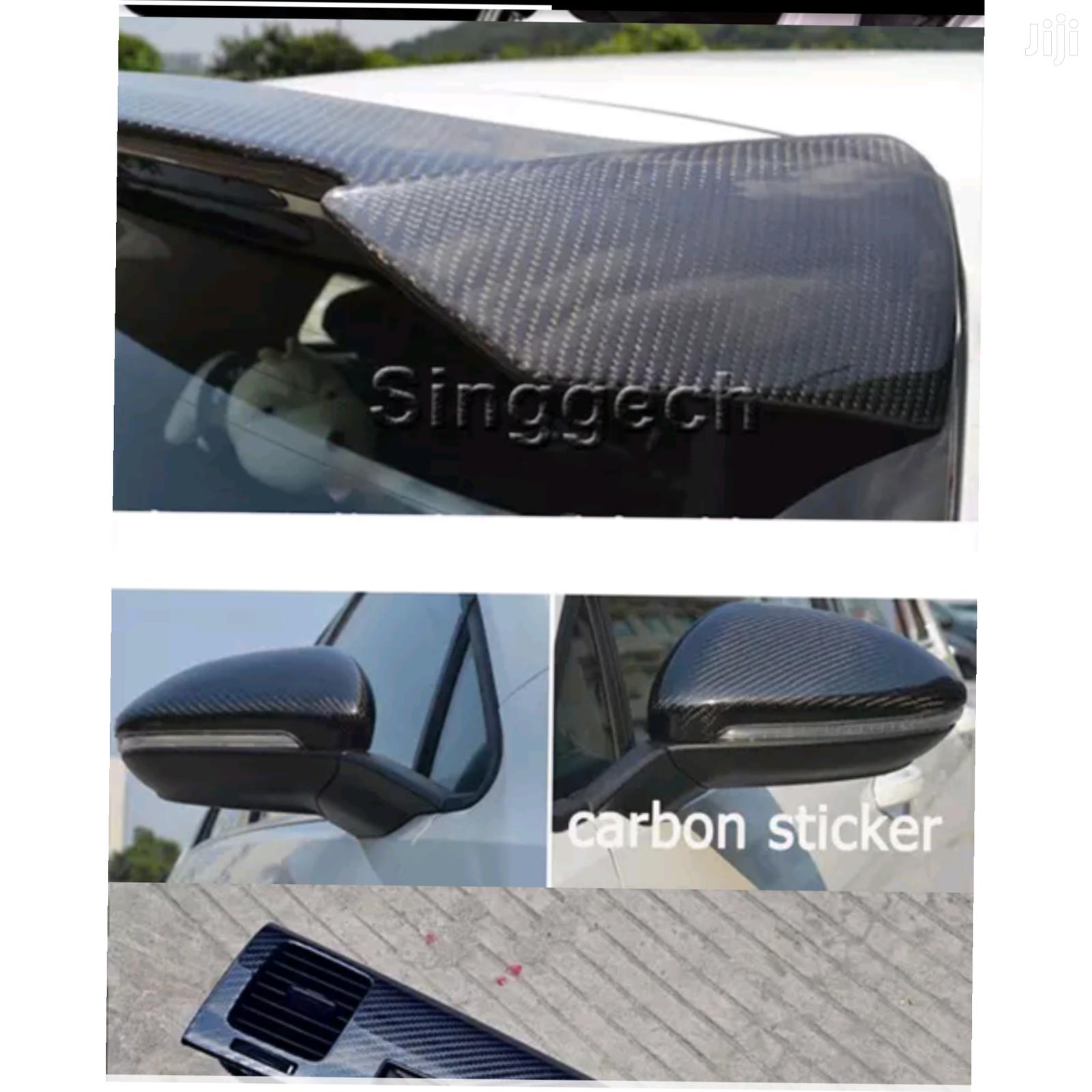 Quality 5D Carbon Fiber Vinyl Black Sticker.