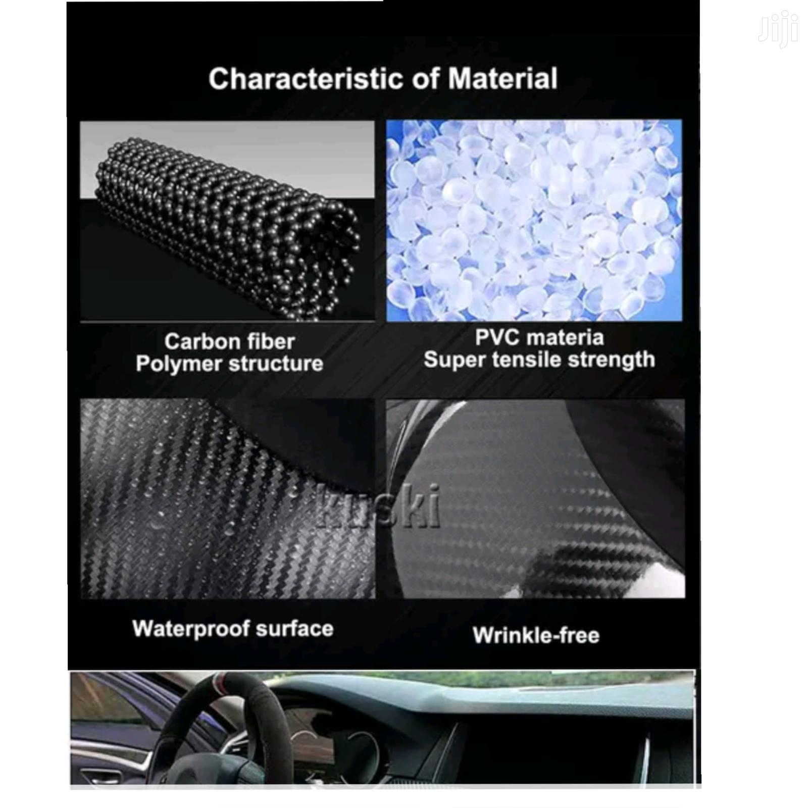 Quality 5D Carbon Fiber Vinyl Black Sticker.