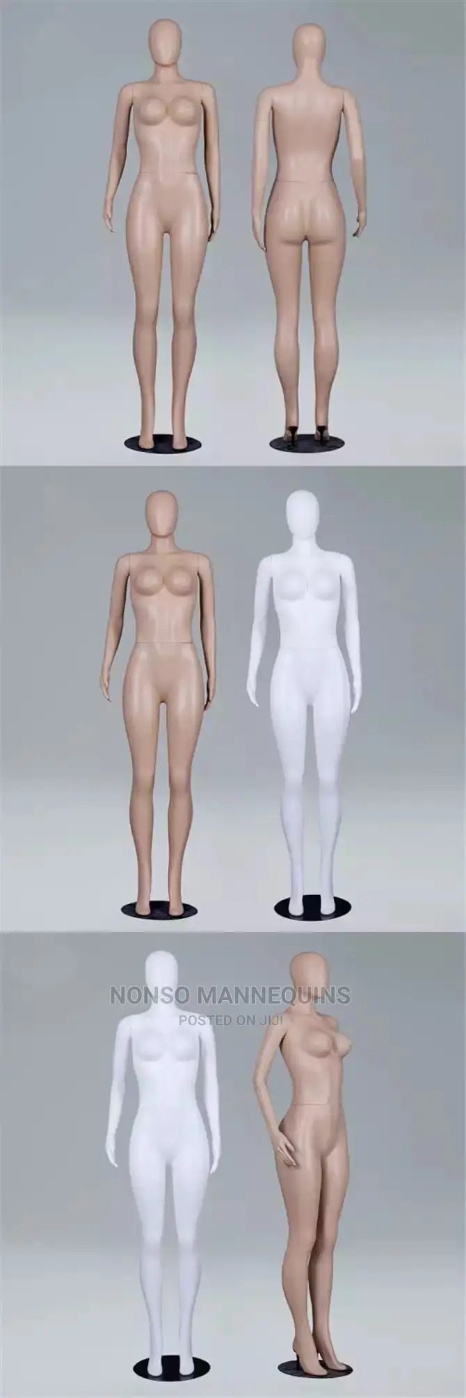 Pure White Brown Colour Female Display New Design Mannquin
