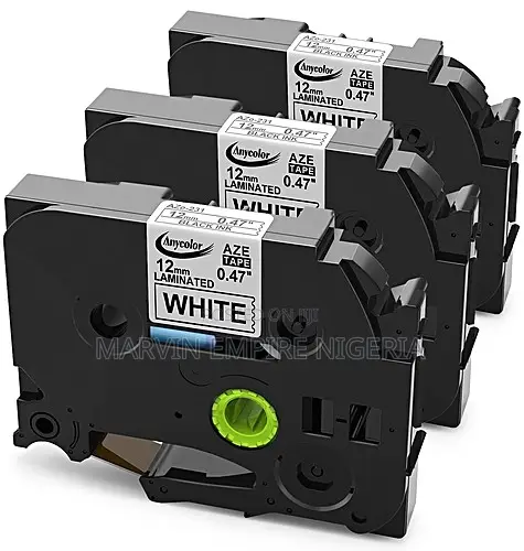 3 Pack Brother P-touch Label Tape Tze231 12mm Compatible