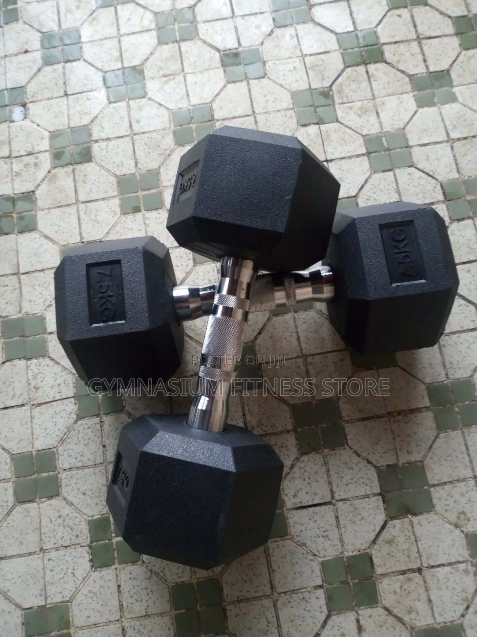 Pair Of 7.5kg Hex Dumbbell U456