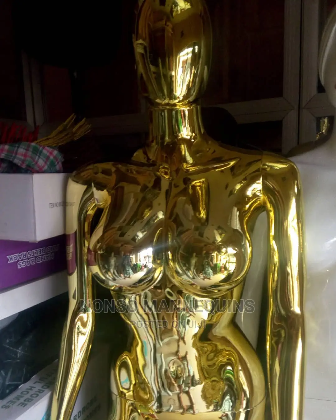 Gold Egg Face Mannequin 1