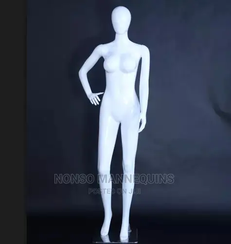 Female Glossy White Fibre Mannequin